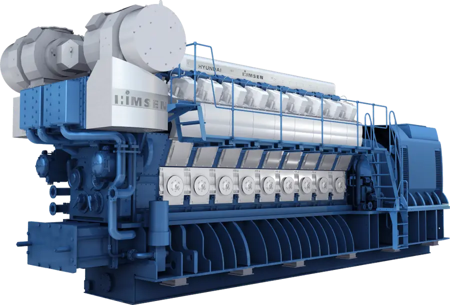 HiMSEN gas engine for land-based power generation by HD Hyundai Heavy Industries. Photo=HD Hyundai Heavy Industries